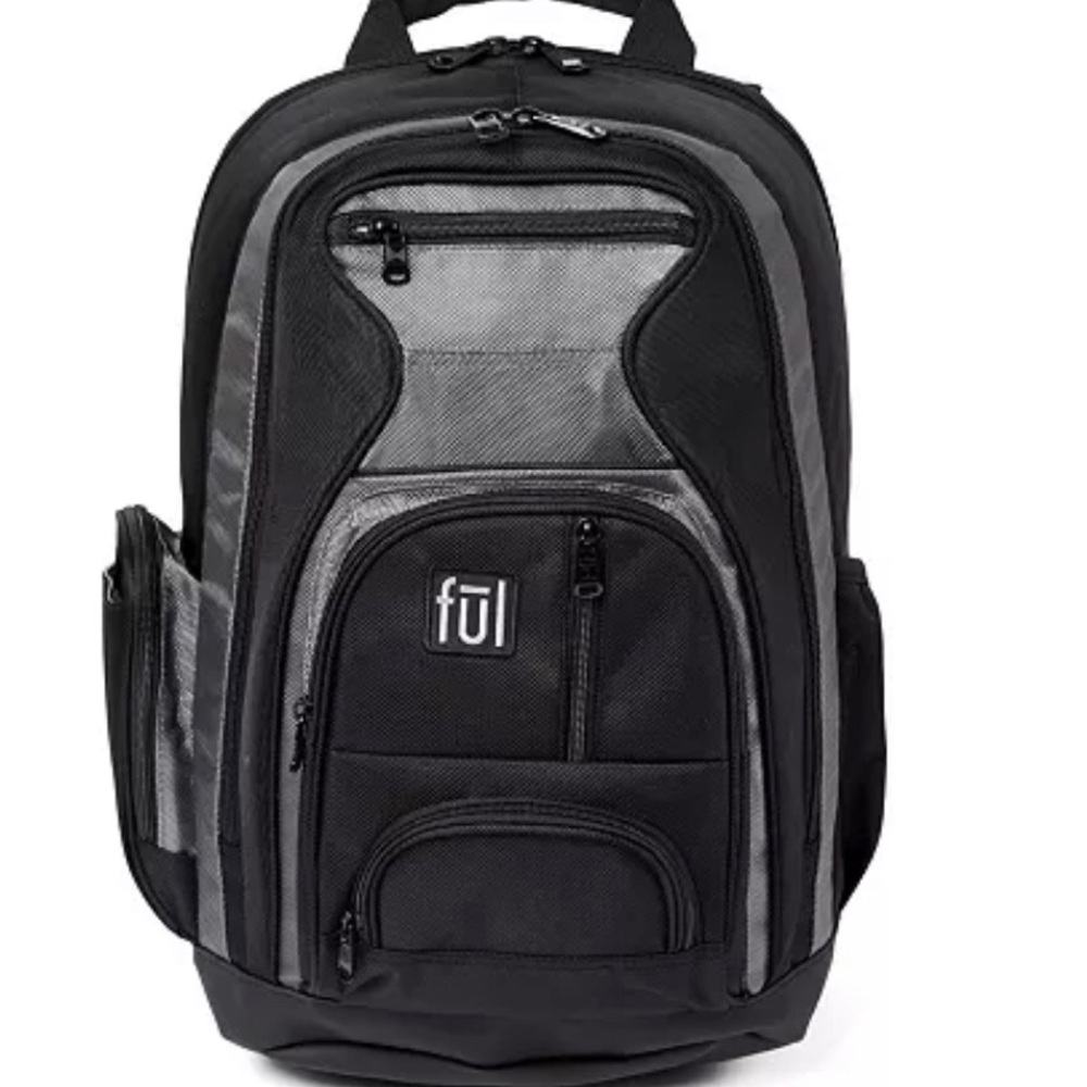 Ful Men's Black and Gray Backpack - Travel & Laptop Pack